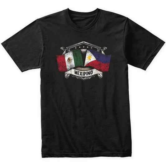 Mexico Philippines Flags Mexican Filipino Mexipino T-Shirt