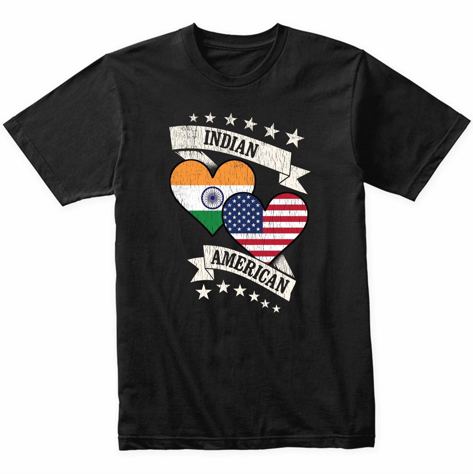 Indian American Heart Flags India America T-Shirt