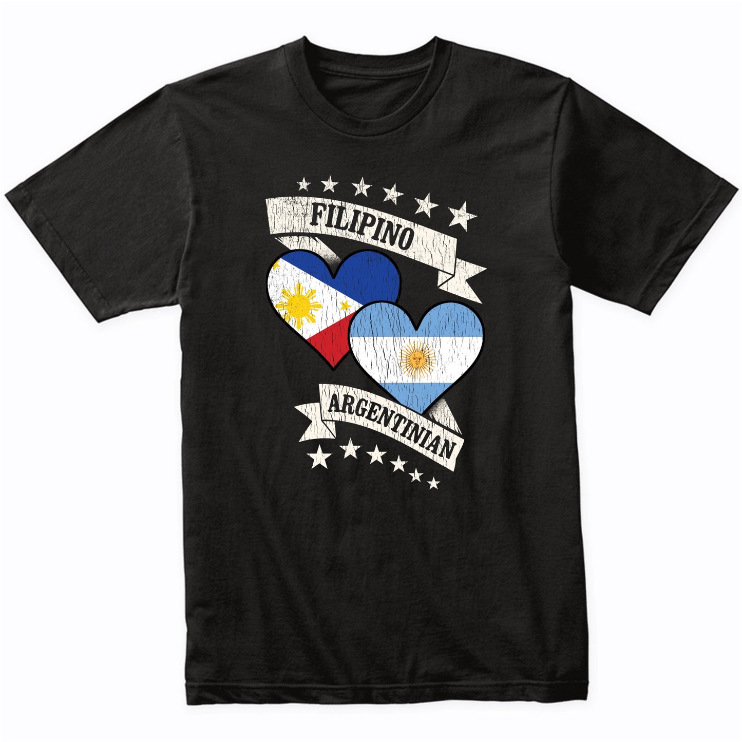 Filipino Argentinian Heart Flags Philippines Argentina T-Shirt