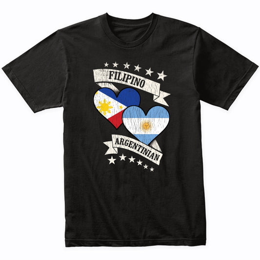 Filipino Argentinian Heart Flags Philippines Argentina T-Shirt