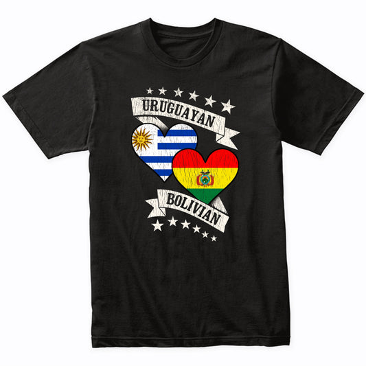 Uruguayan Bolivian Heart Flags Uruguay Bolivia T-Shirt