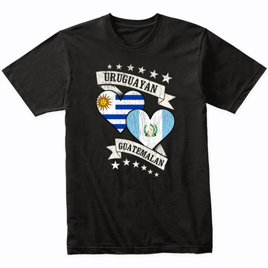 Uruguayan Guatemalan Heart Flags Uruguay Guatemala T-Shirt