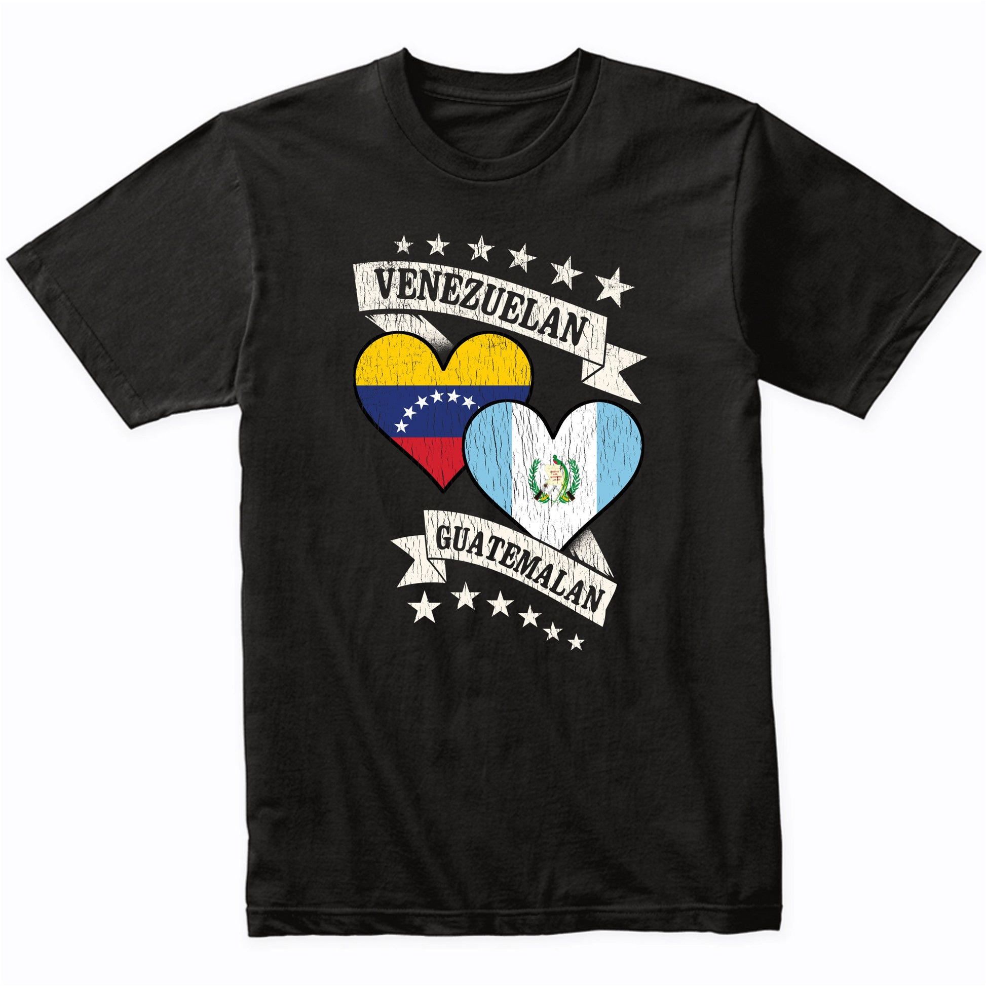 Venezuelan Guatemalan Heart Flags Venezuela Guatemala T-Shirt