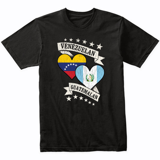 Venezuelan Guatemalan Heart Flags Venezuela Guatemala T-Shirt