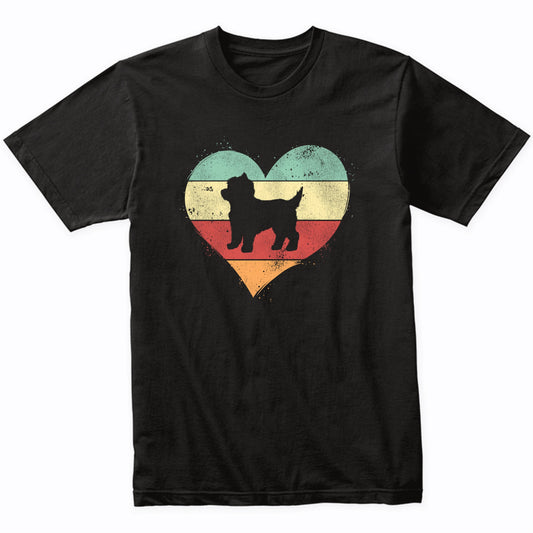 Retro Heart Cairn Terrier Dog Breed Silhouette Dog Owner Love T-Shirt