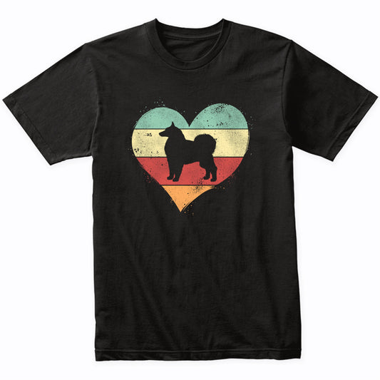 Retro Heart Samoyed Dog Breed Silhouette Dog Owner Love T-Shirt