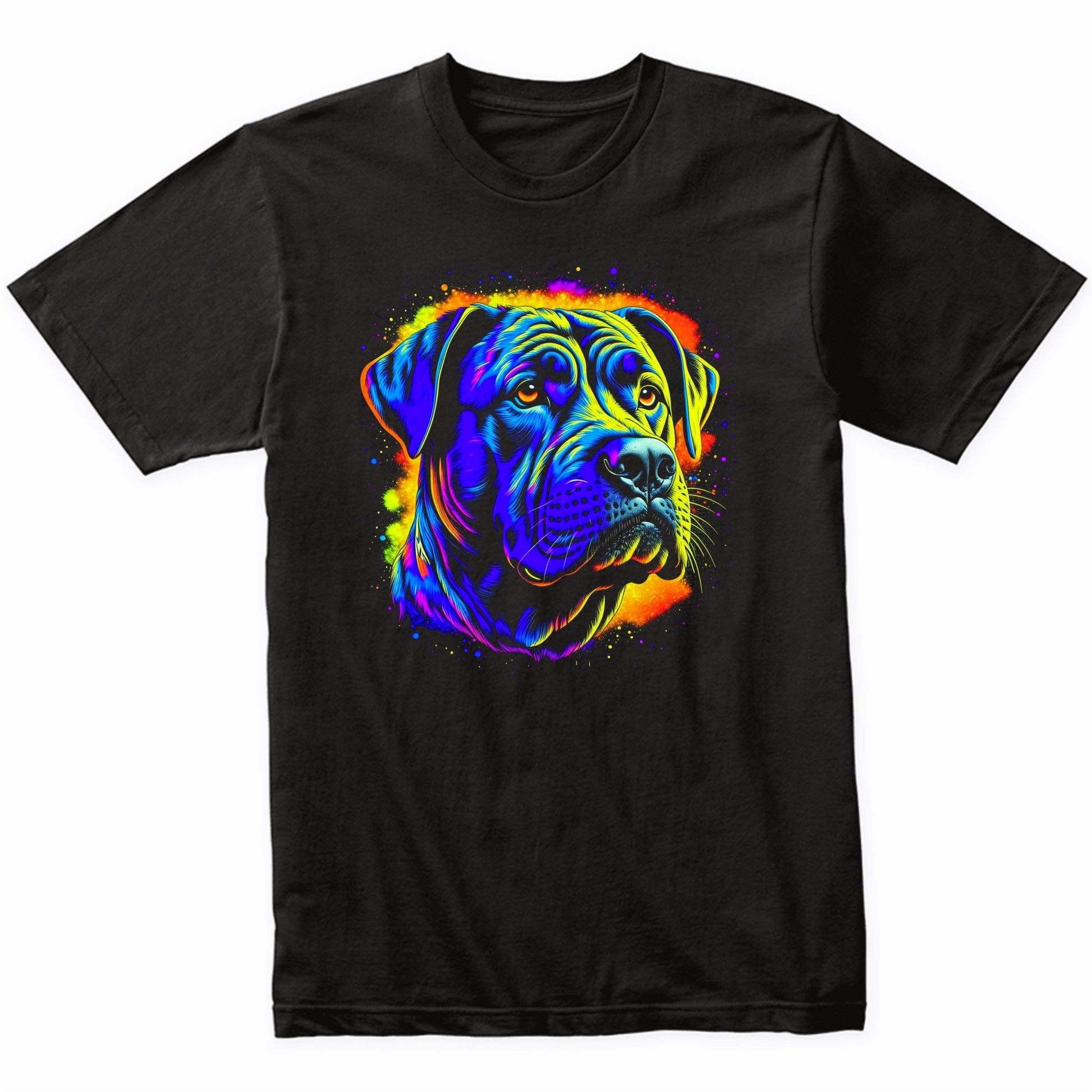 Colorful Bright Cane Corso Vibrant Psychedelic Dog Art T-Shirt