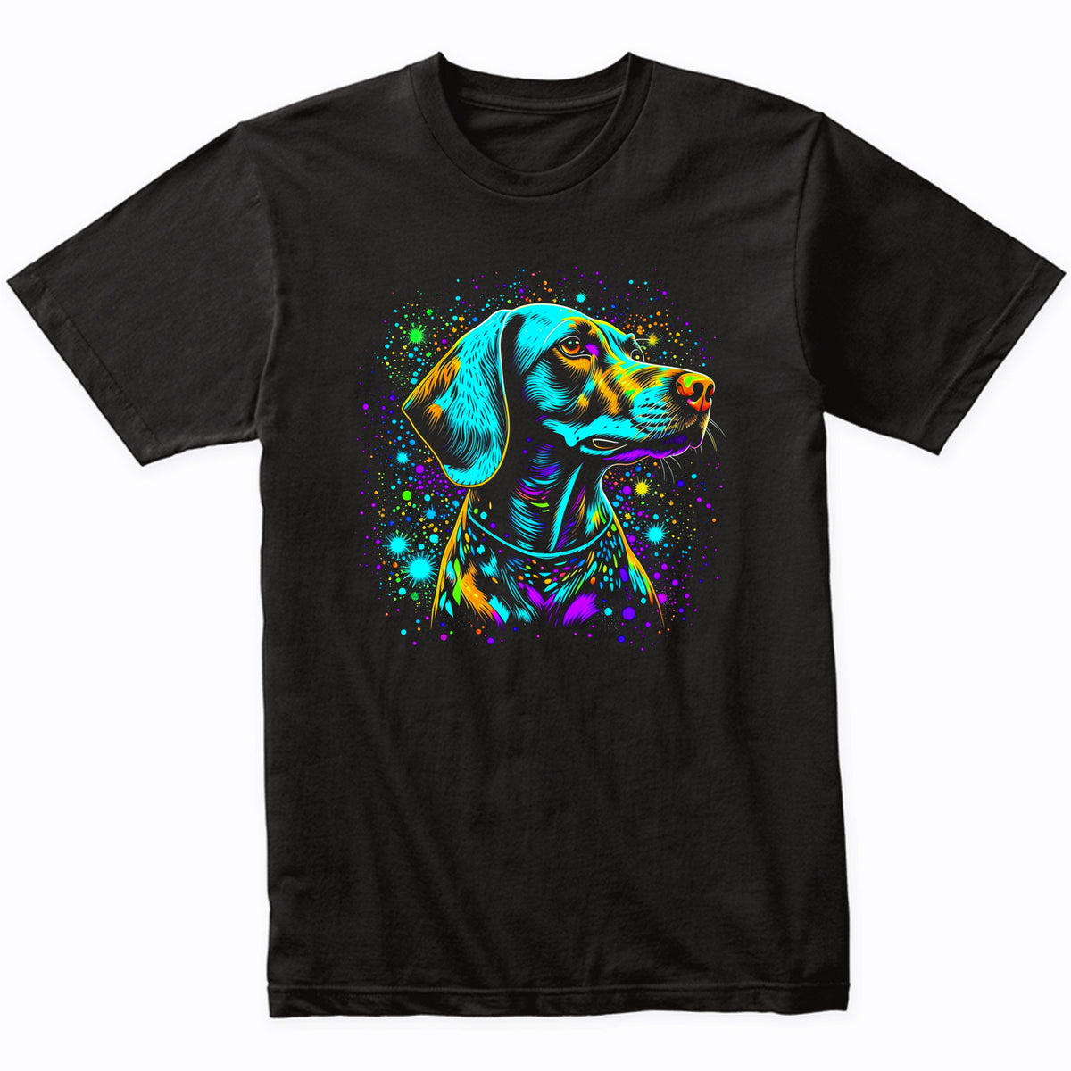 Colorful Bright German Shorthaired Pointer Vibrant Dog Art T-Shirt