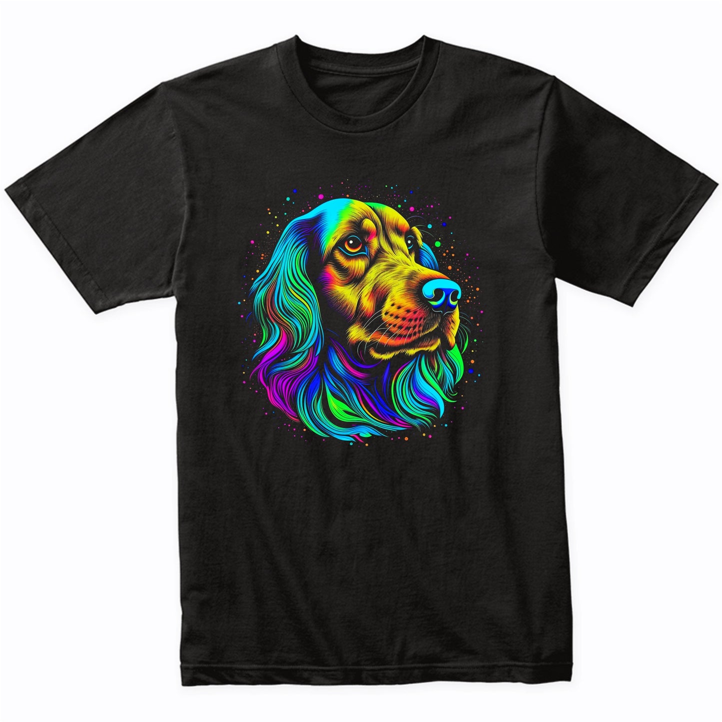 Colorful Bright Irish Setter Vibrant Psychedelic Dog Art T-Shirt