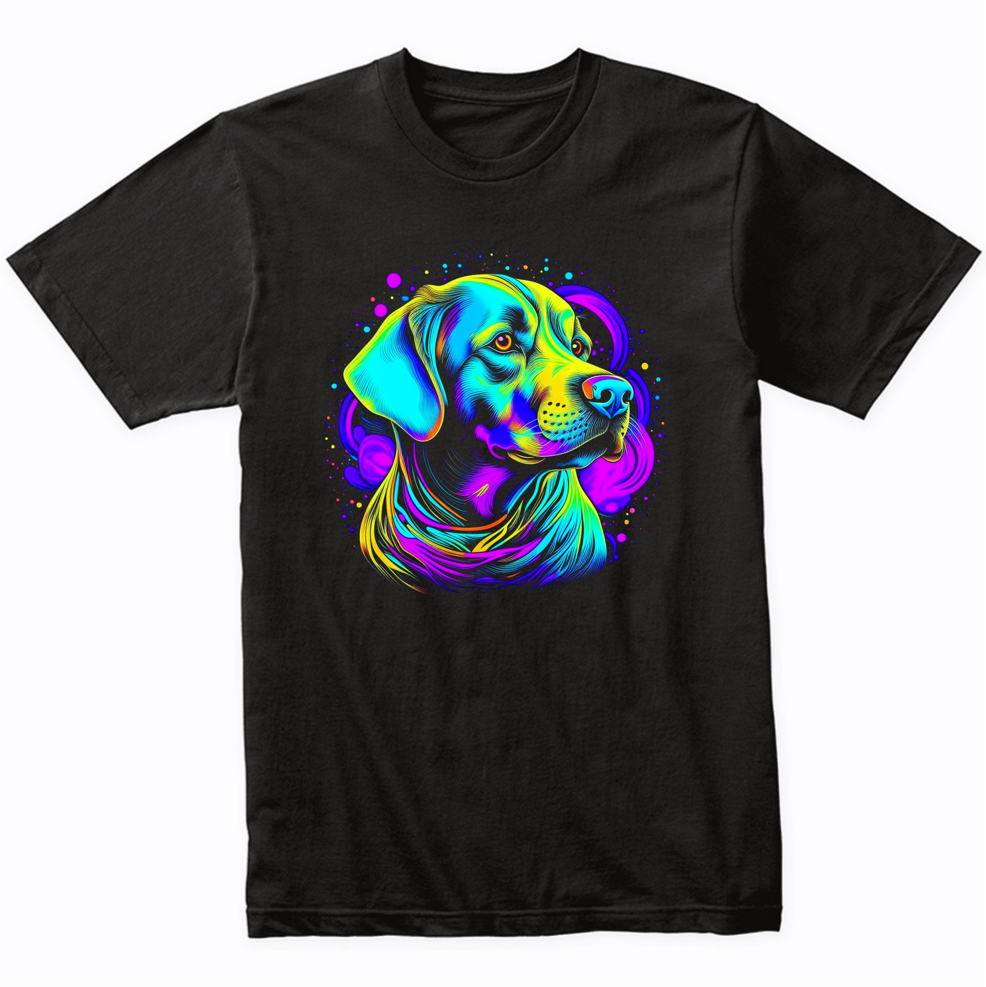 Colorful Bright Labrador Retriever Vibrant Psychedelic Art T-Shirt