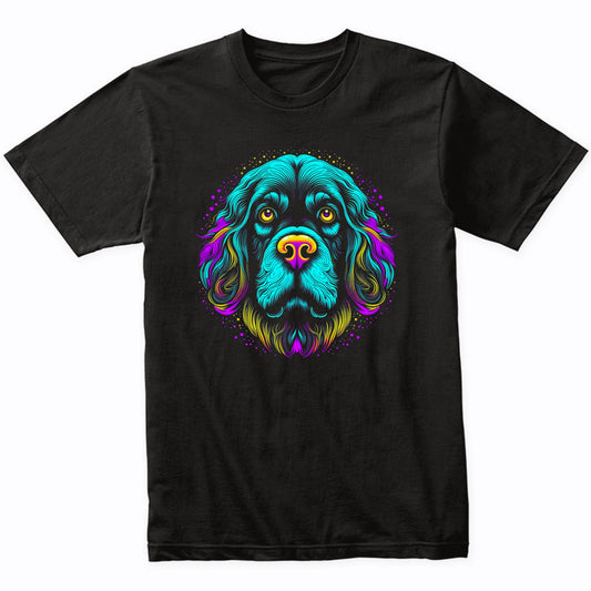 Colorful Bright Newfoundland Vibrant Psychedelic Dog Art T-Shirt