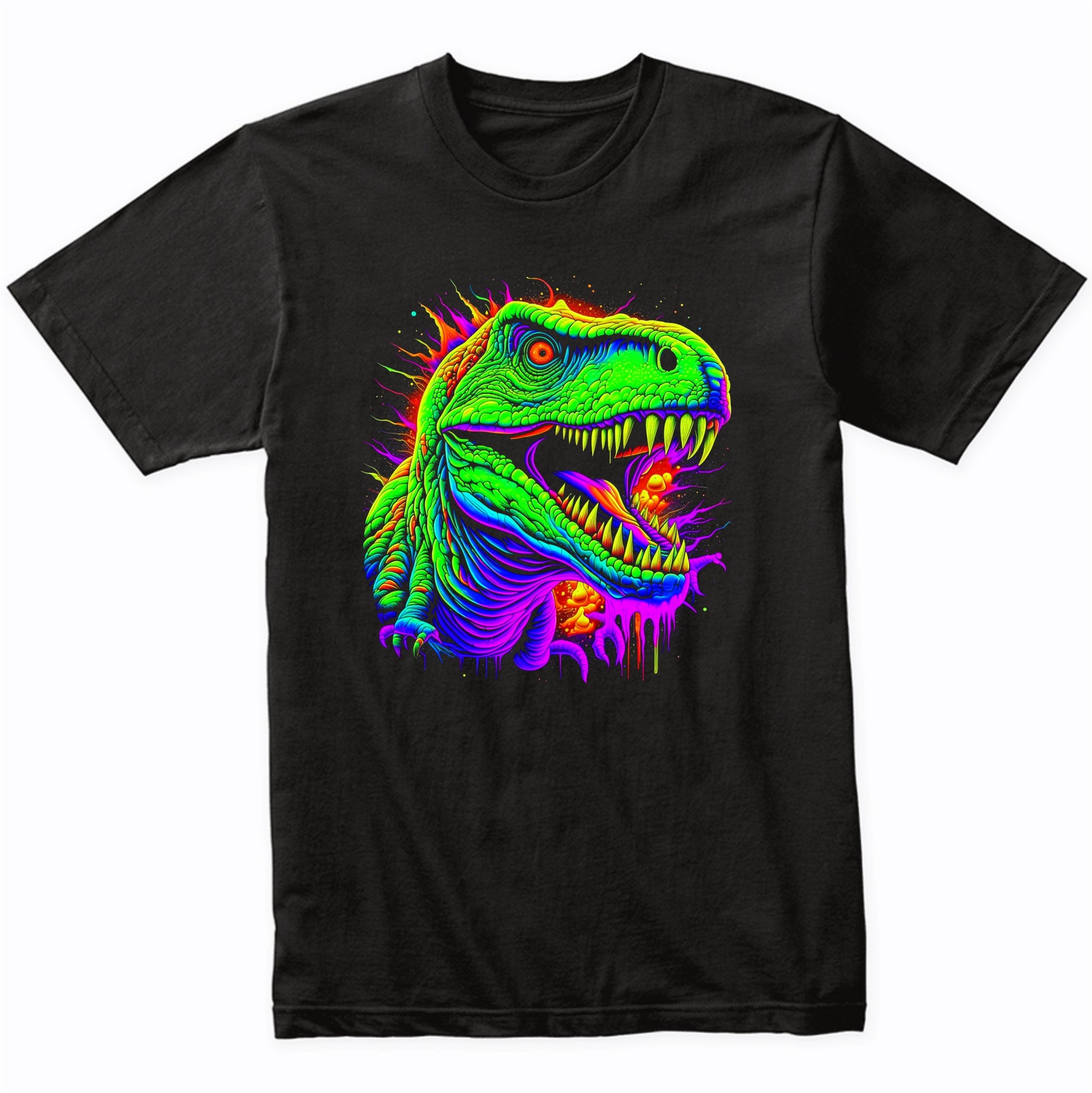 Tyrannosaurus Rex Vibrant Psychedelic T-Rex Dinosaur Art T-Shirt