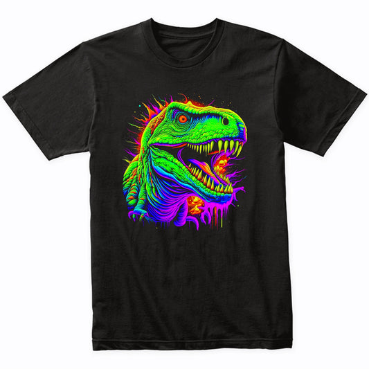 Tyrannosaurus Rex Vibrant Psychedelic T-Rex Dinosaur Art T-Shirt