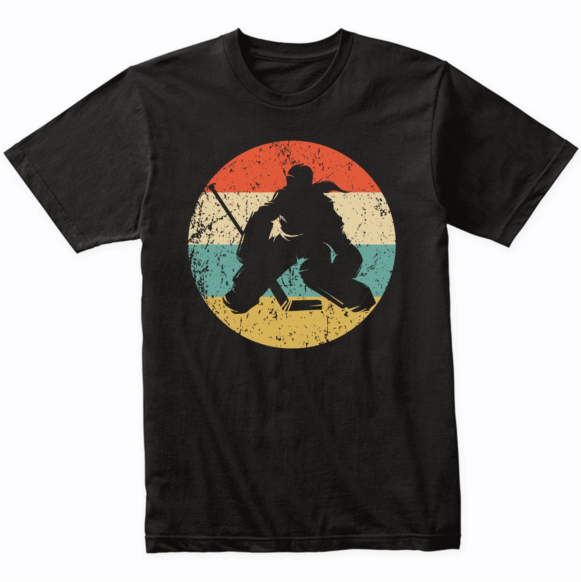 Retro Hockey Goalie Female Athlete Girls Sports T-Shirt
