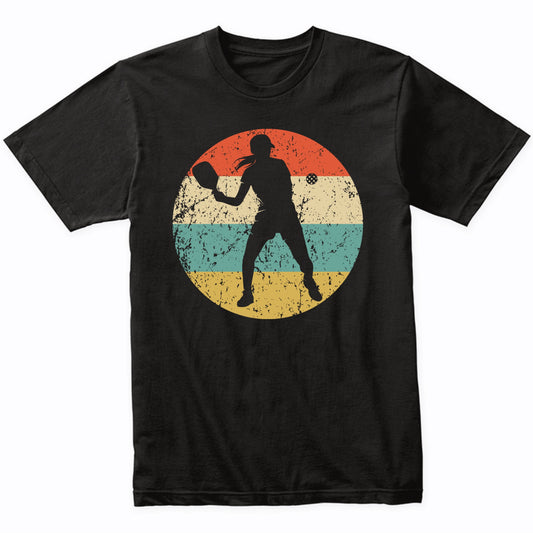 Retro Pickleball Player Female Athlete Girls Sports T-Shirt