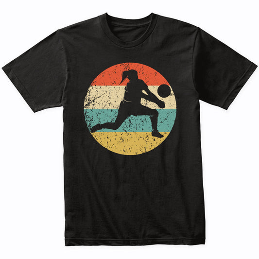 Retro Volleyball Player Dig Female Athlete Girls Sports T-Shirt