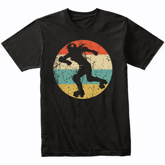 Retro Roller Derby Skater Female Athlete Girls Sports T-Shirt