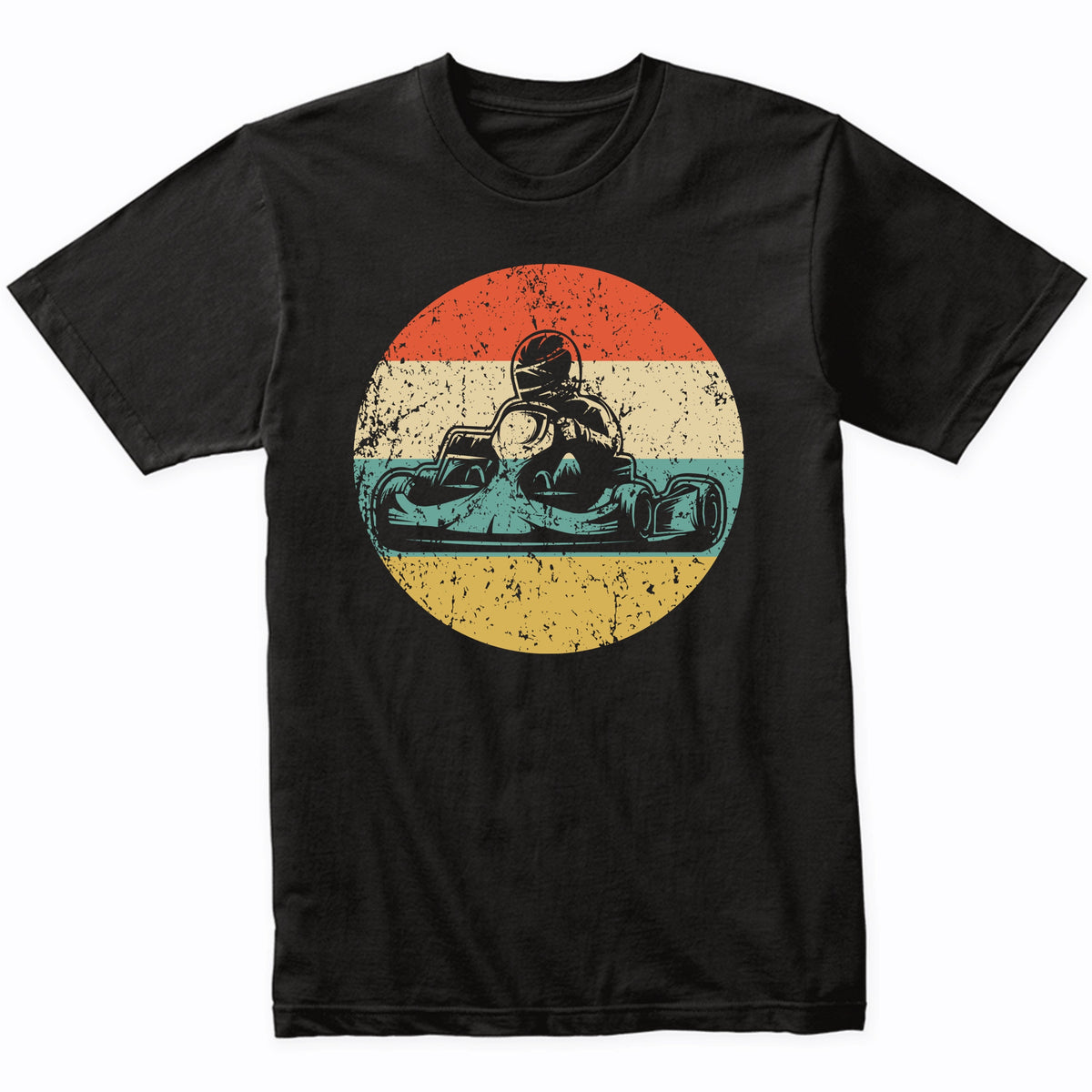 Retro Go Kart Driver Vintage Style Race Car T-Shirt