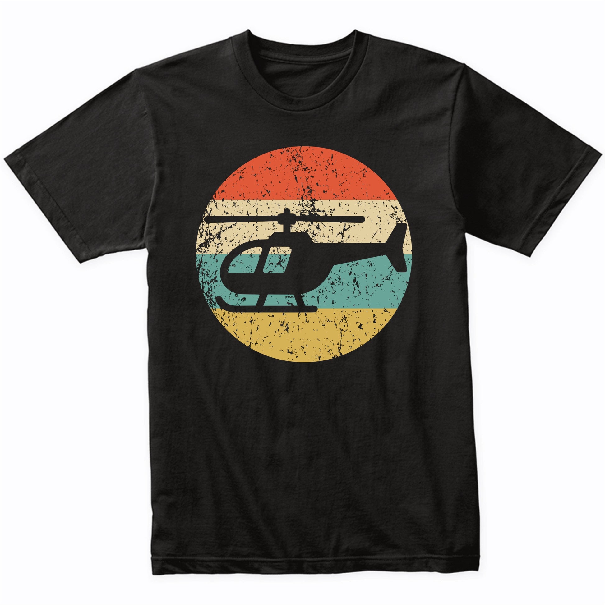 Retro Helicopter Vintage Style Helicopter Pilot T-Shirt