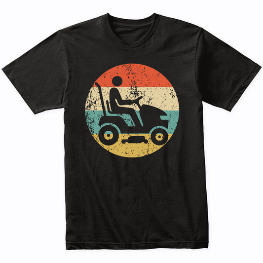 Retro Riding Lawnmower Vintage Style Lawnmowing T-Shirt