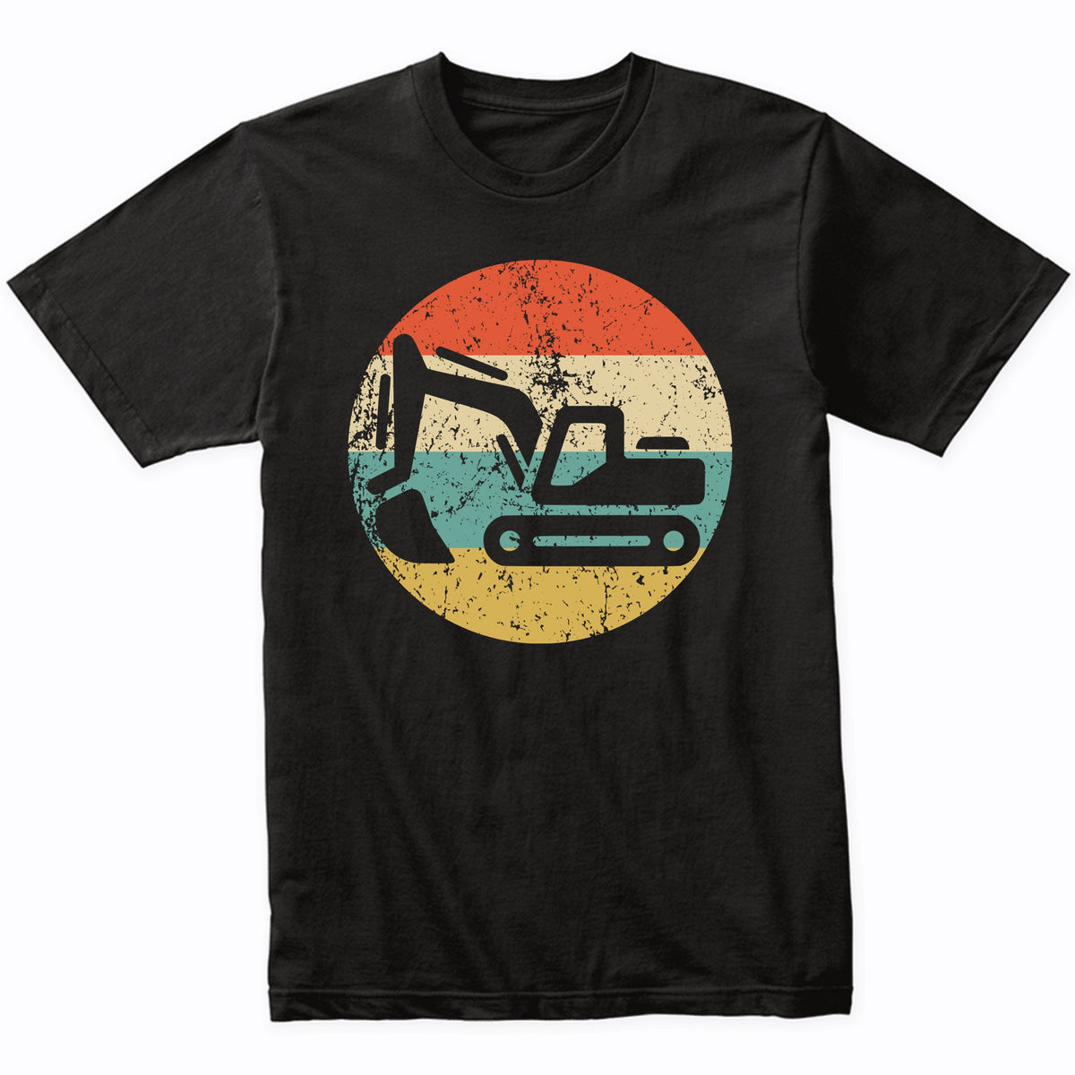 Retro Excavator Vintage Style Heavy Machinery Construction T-Shirt