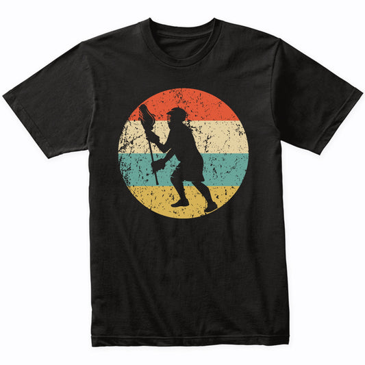 Retro Lacrosse Goalie Vintage Style Lacrosse T-Shirt