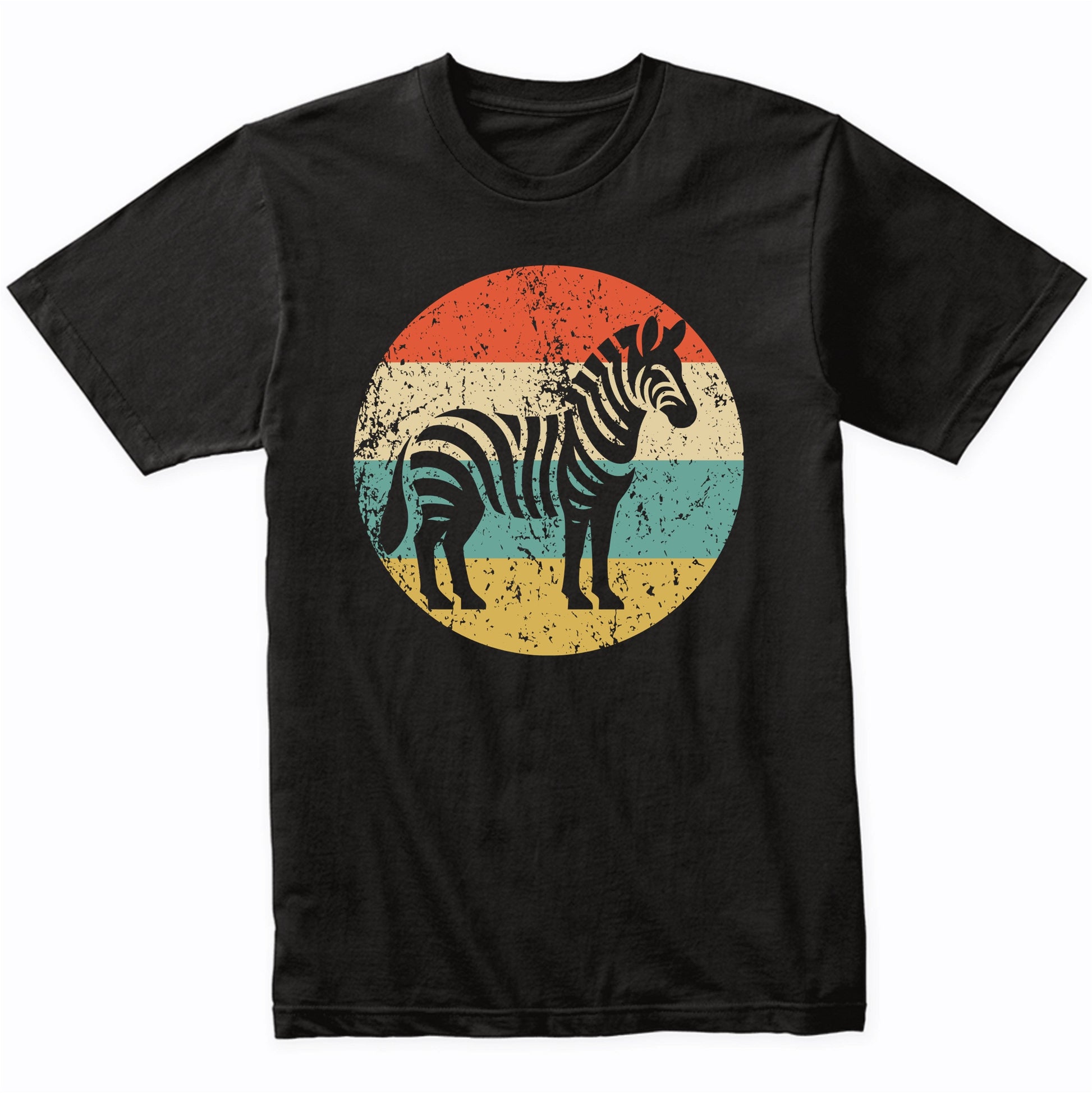 Retro Zebra Vintage Style Wild Animal T-Shirt