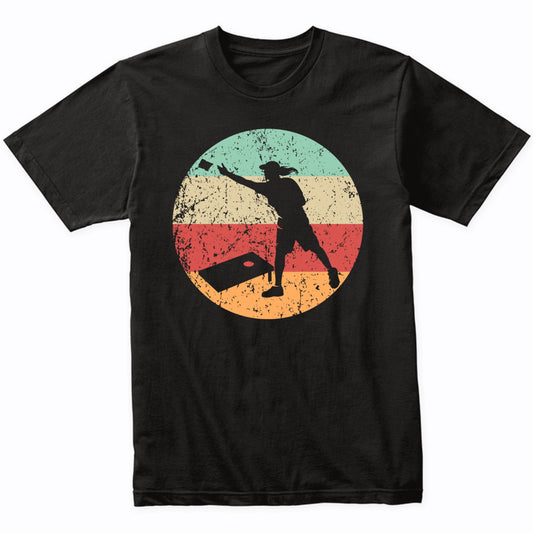 Retro Cornhole Toss Female Athlete Girls Sports T-Shirt