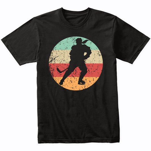 Retro Hockey Player Female Athlete Girls Sports T-Shirt
