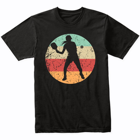 Retro Pickleball Player Female Athlete Girls Sports T-Shirt