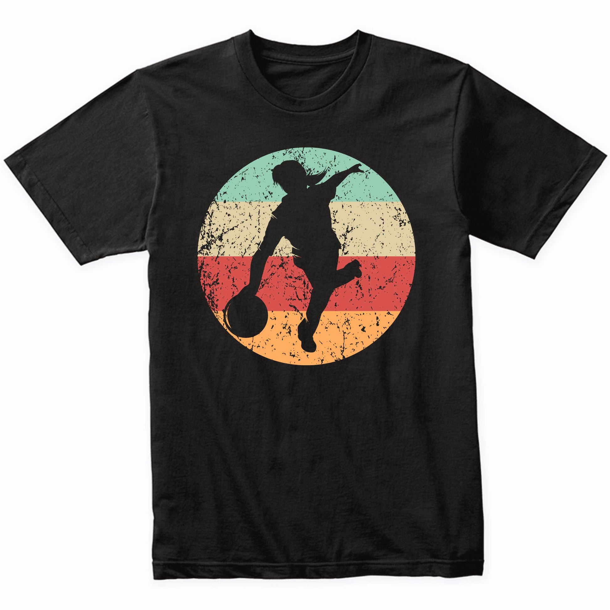 Retro Bowler Female Athlete Bowling Girls Sports T-Shirt