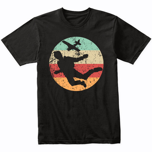 Retro Skydiver Extreme Athlete Skydiving T-Shirt