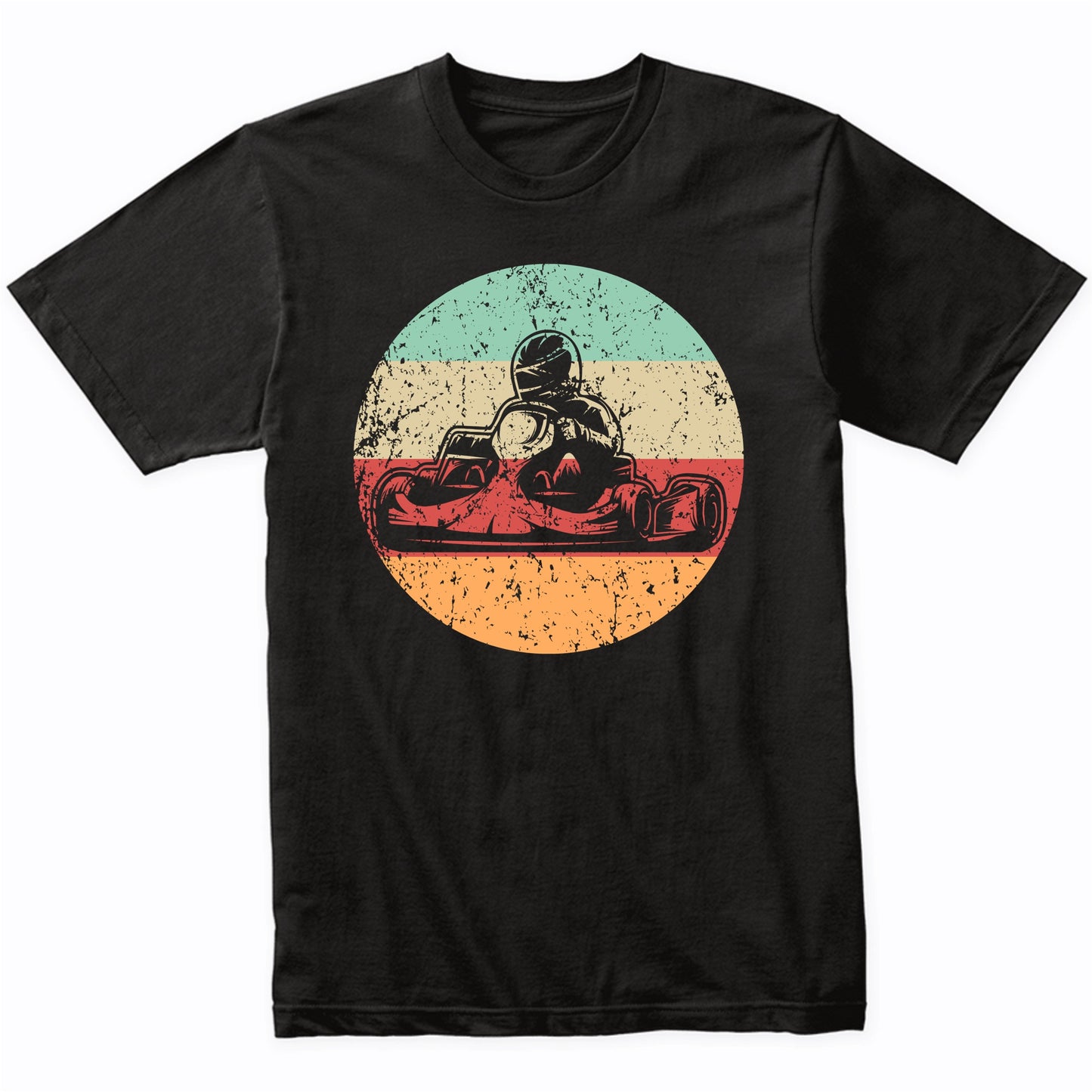 Retro Go Kart Driver Vintage Style Race Car T-Shirt