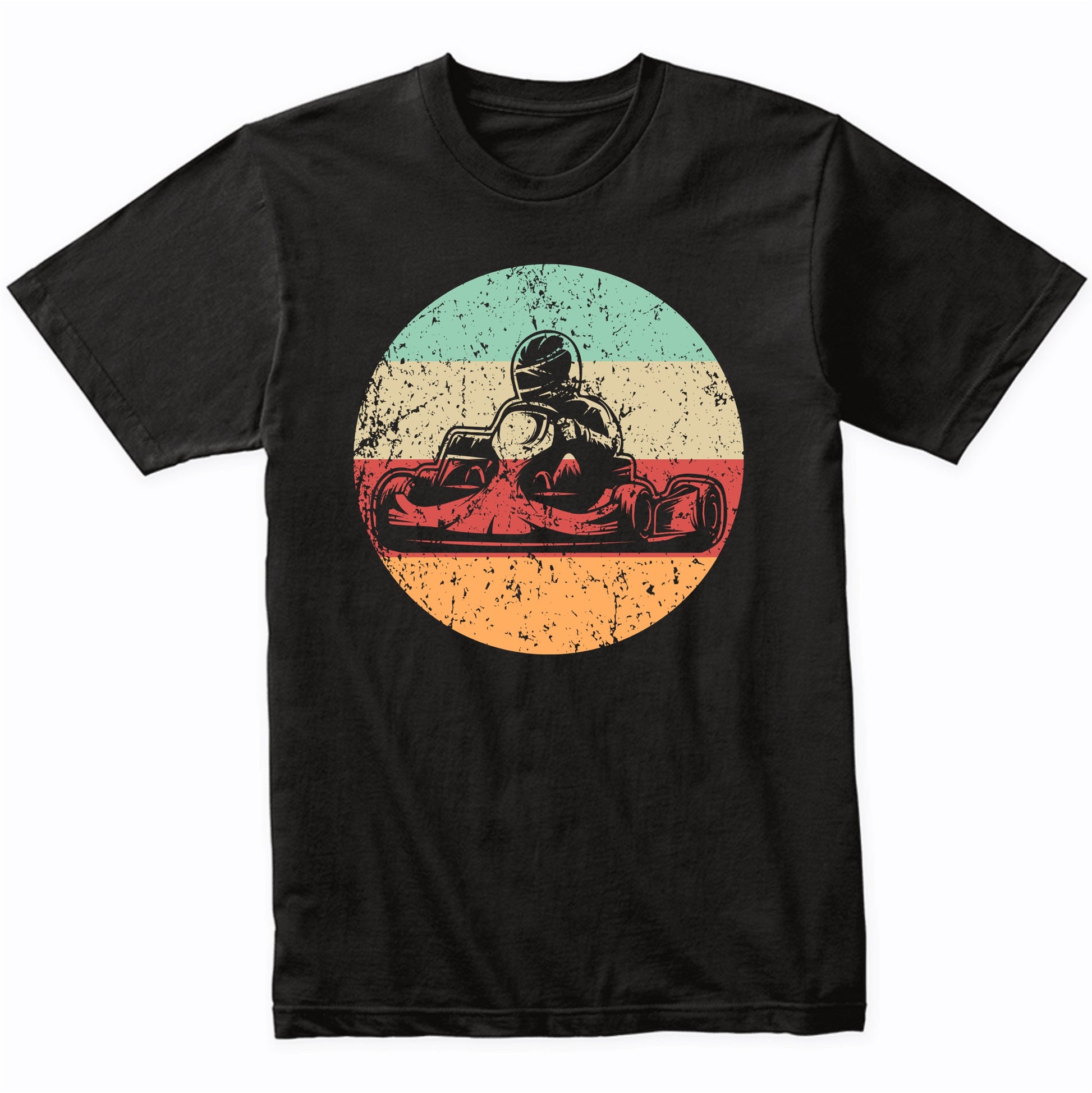 Retro Go Kart Driver Vintage Style Race Car T-Shirt