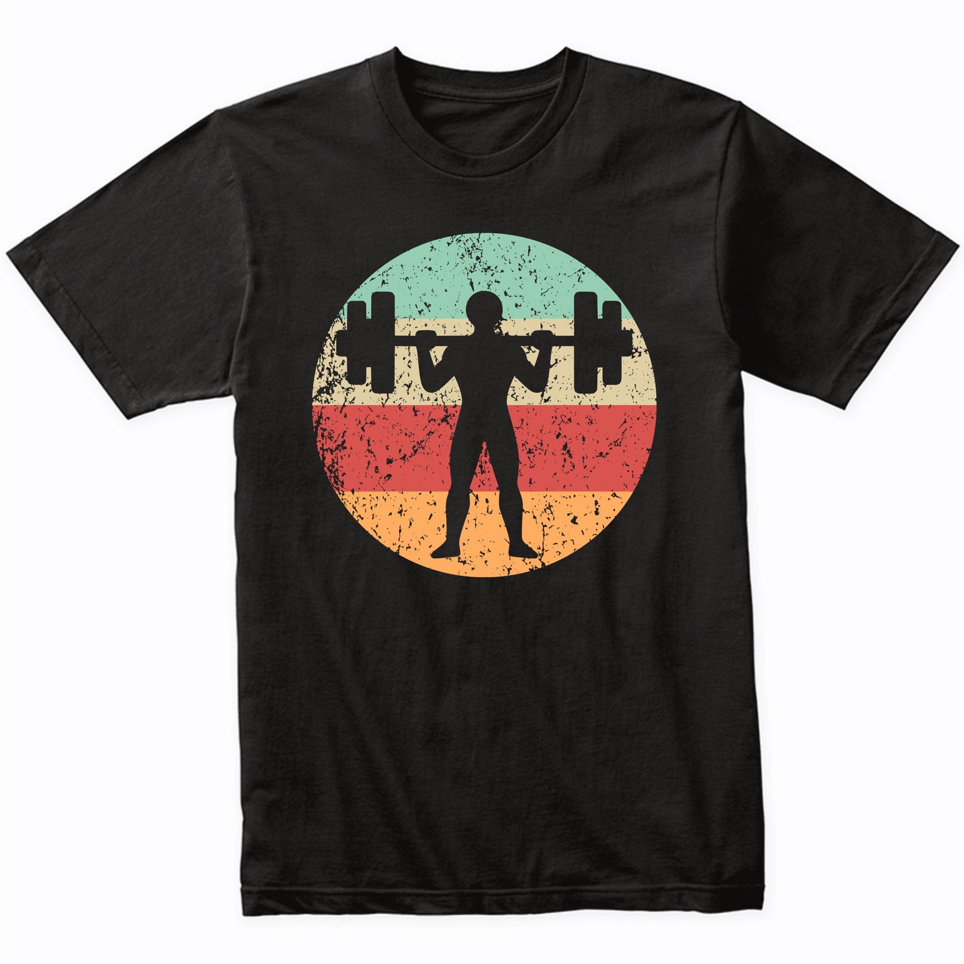 Retro Weightlifter Vintage Style Weightlifting T-Shirt