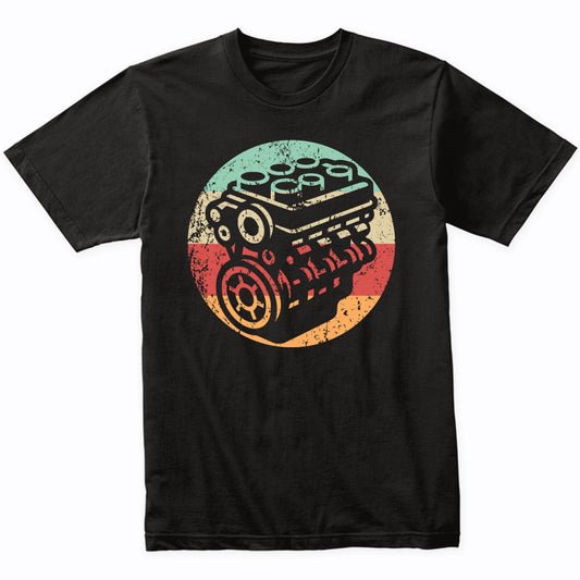 Retro Car Engine Vintage Style Mechanic T-Shirt