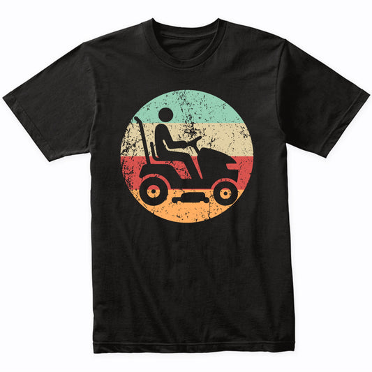 Retro Riding Lawnmower Vintage Style Lawnmowing T-Shirt