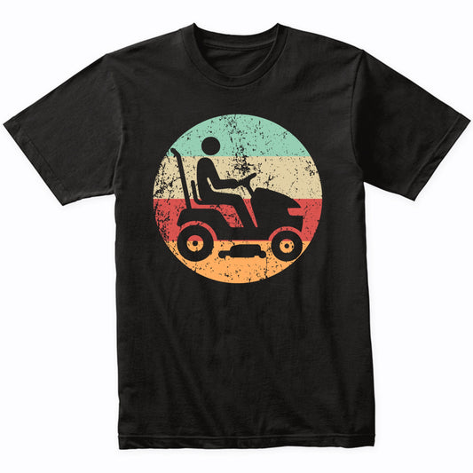 Retro Riding Lawnmower Vintage Style Lawnmowing T-Shirt