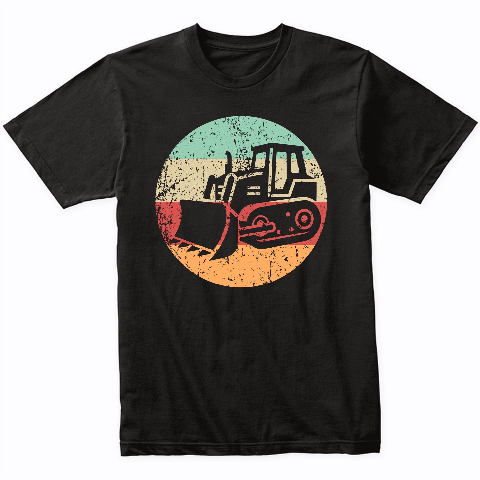 Retro Bulldozer Vintage Style Heavy Machinery Construction T-Shirt