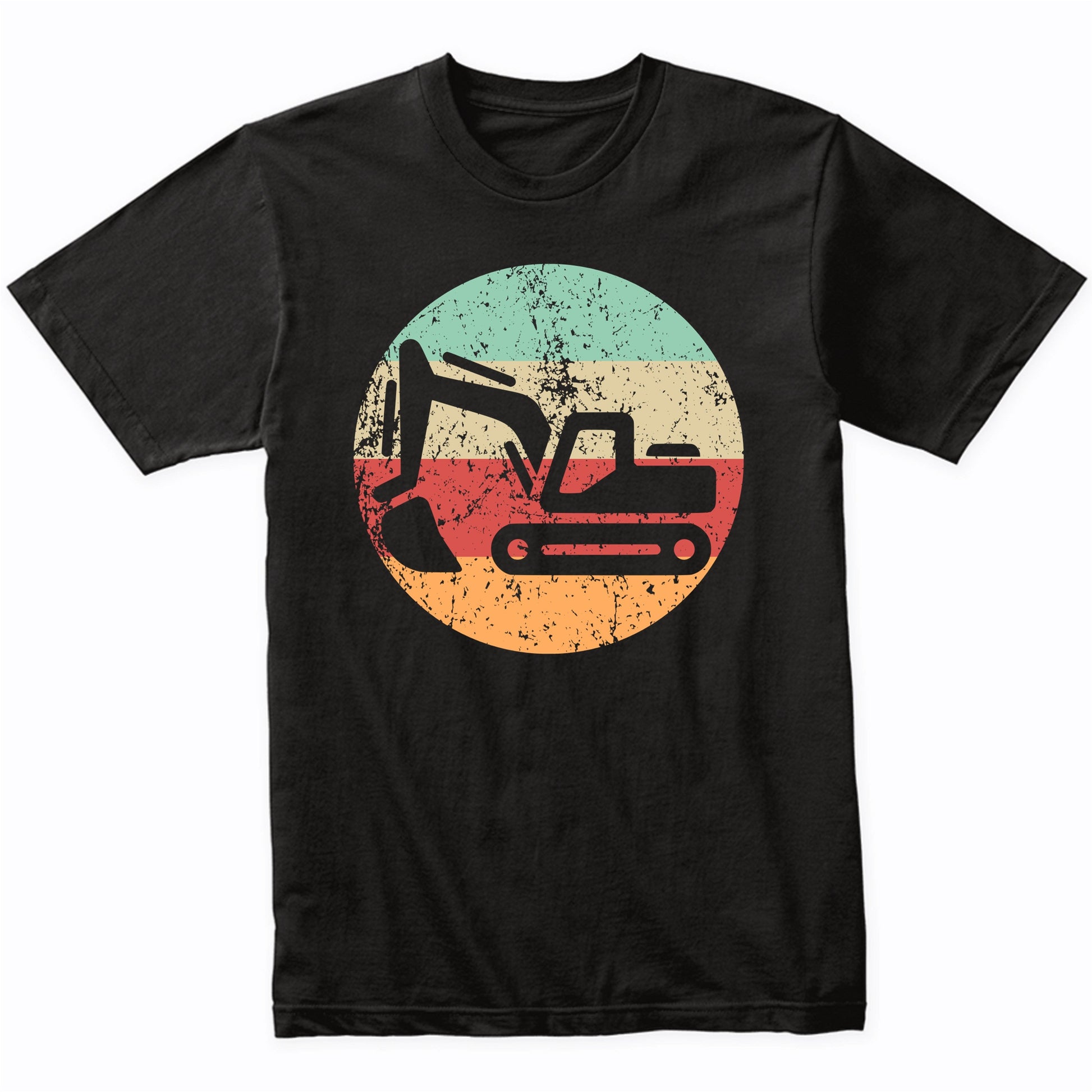 Retro Excavator Vintage Style Heavy Machinery Construction T-Shirt
