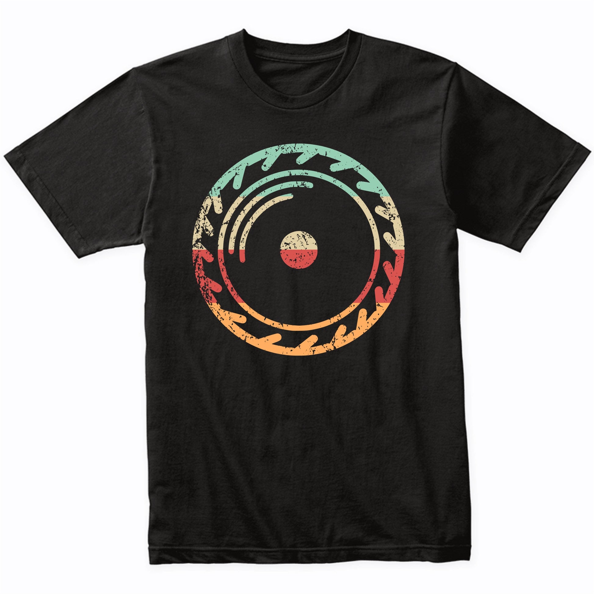 Retro Circular Saw Blade Vintage Style Carpenter T-Shirt