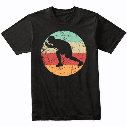 Retro Lacrosse Goalie Vintage Style Lacrosse T-Shirt