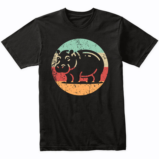 Retro Hippopotamus Hippo Vintage Style Wild Animal T-Shirt
