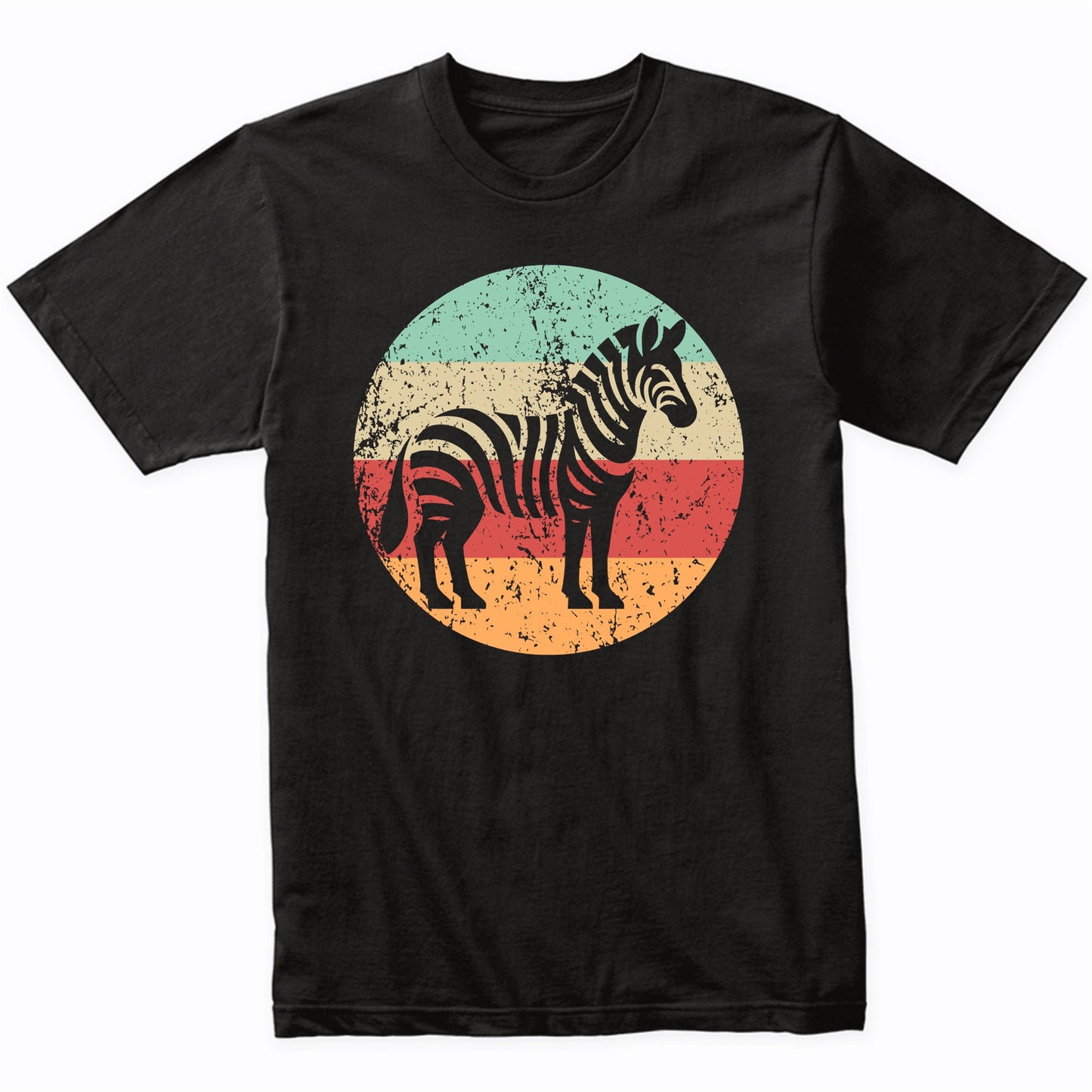 Retro Zebra Vintage Style Wild Animal T-Shirt