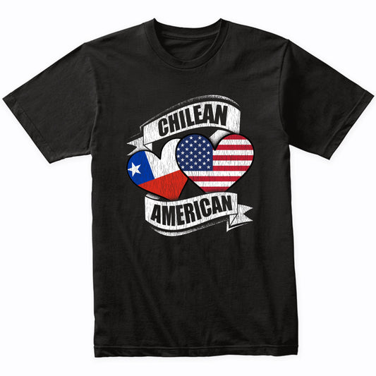 Chilean American Hearts USA Chile Flags T-Shirt