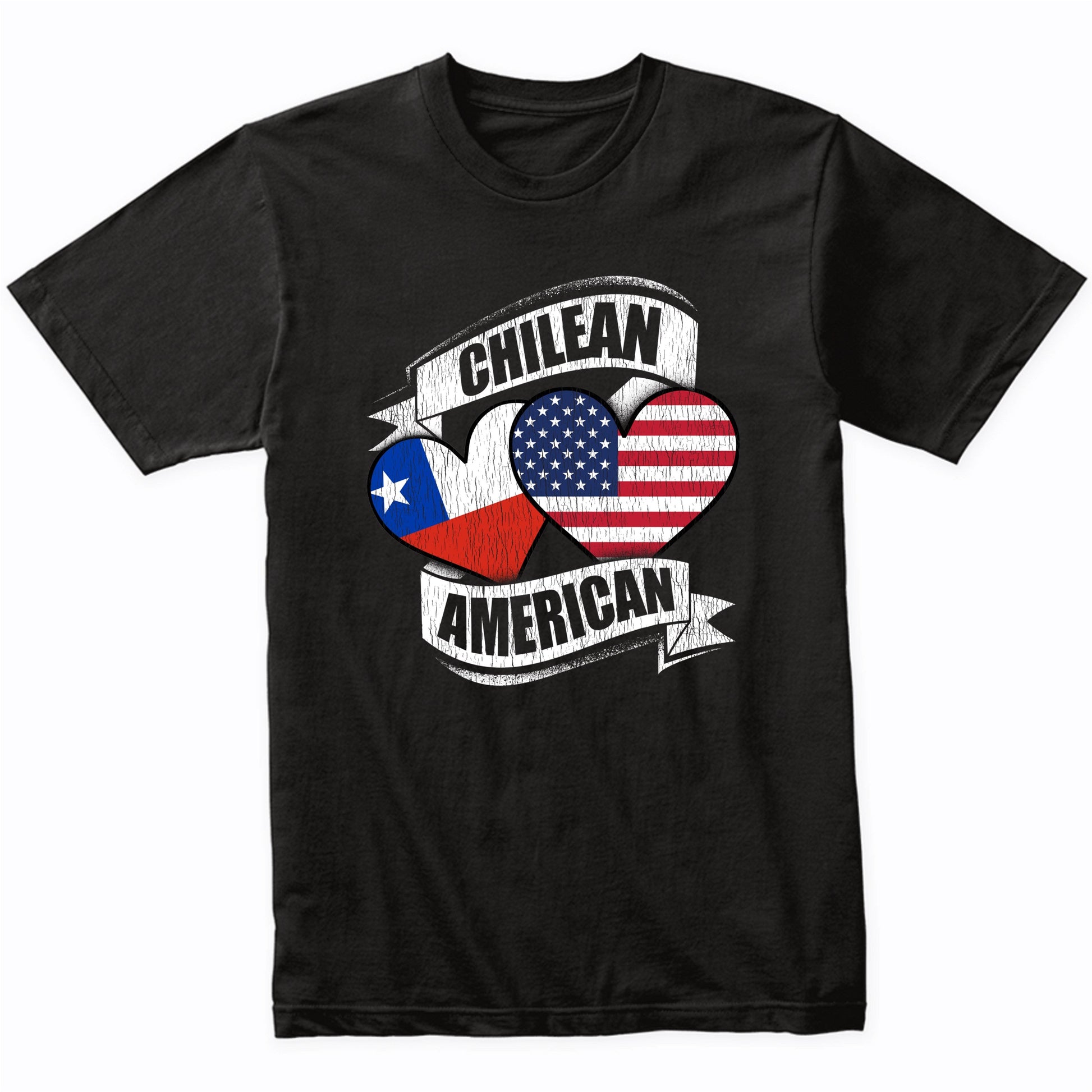 Chilean American Hearts USA Chile Flags T-Shirt