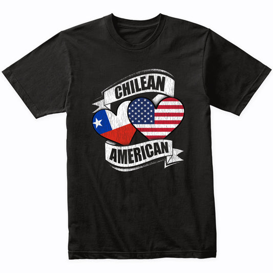 Chilean American Hearts USA Chile Flags T-Shirt