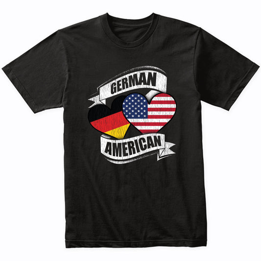 German American Hearts USA Germany Flags T-Shirt