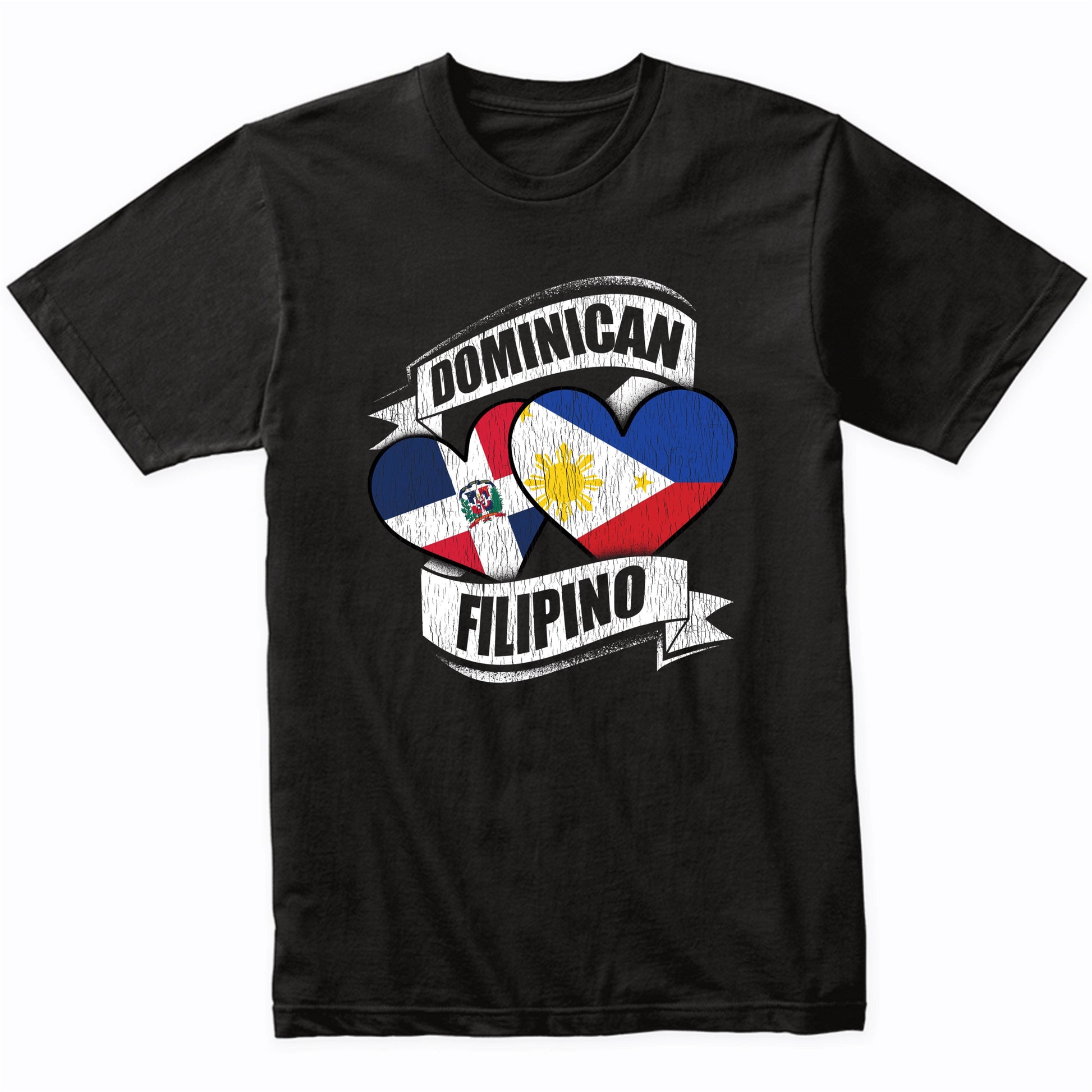 Dominican Filipino Heart Dominican Republic Philippines Flag T-Shirt