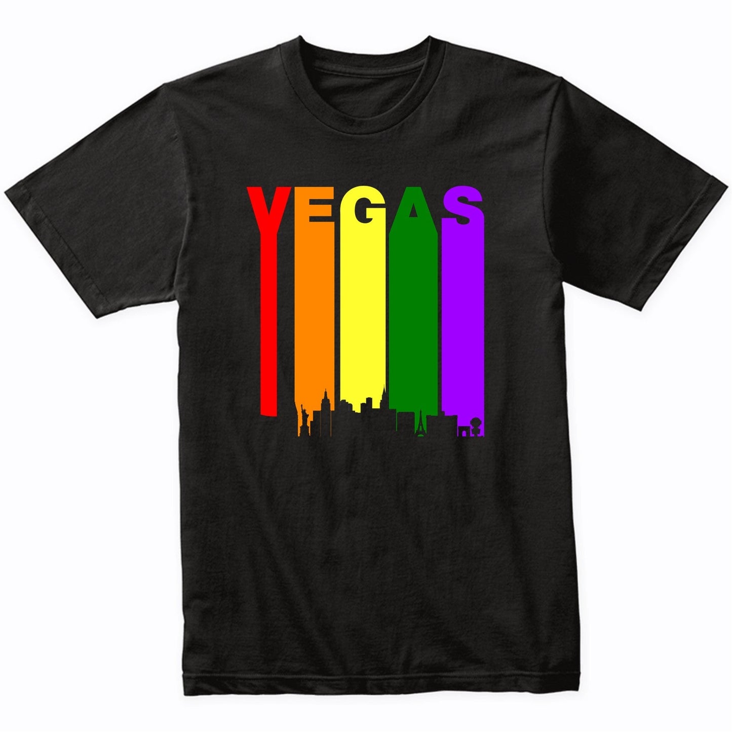 Las Vegas Nevada Downtown Rainbow LGBT Gay Pride T-Shirt